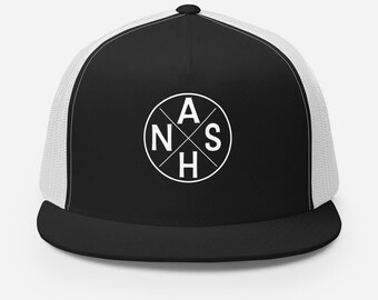 Nashville Tennessee Trucker Cap | Tennessee Trucker Hat | Music City Embroidered Hat | Nashville Gift for Him Her