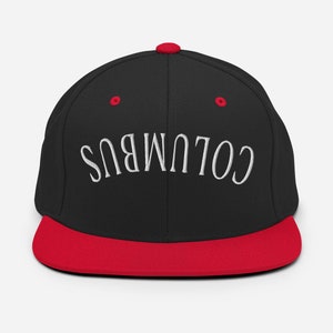 Columbus Ohio Upside Down Embroidered Snapback Hat