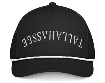 Tallahassee Florida Rope Cap | Tallahassee Trucker Hat | Florida Embroidered Hat | Tallahassee Gift for Him Her