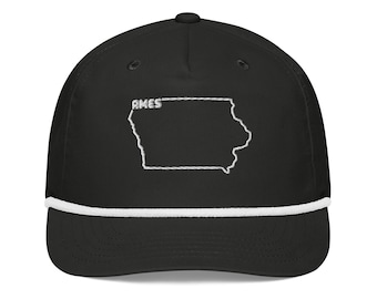 Ames Iowa Rope Cap | Ames Trucker Hat | Ames Embroidered Hat | Ames Gift for Him Her