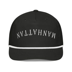 Manhattan Kansas Upside Down Embroidered Rope Cap
