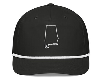 Troy Alabama Rope Cap | Troy Trucker Hat | Troy Alabama Embroidered Hat | Troy Gift for Him Her