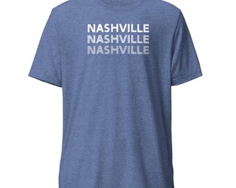 Nashville T-Shirt | Music City Tee | Tennessee Tri-Blend Shirt | Nashville Gift for Him Her