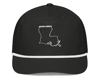 Baton Rouge Rope Cap | Louisiana Embroidered Hat | Baton Rouge Gift for Her Him