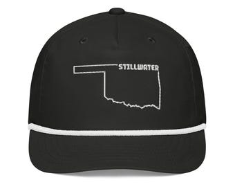 Stillwater Oklahoma Rope Cap | Stillwater Oklahoma Trucker Hat | Stillwater Embroidered Hat | Stillwater Oklahoma Gift for Him Her