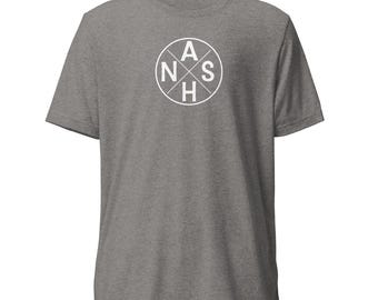 Nashville Crossroads T-Shirt | Music City Tee | Tennessee Tri-Blend Shirt | Nashville Gift for Him Her