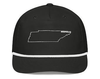 Nashville Rope Cap | Music City Embroidered Hat | Nashville Gift for Him Her