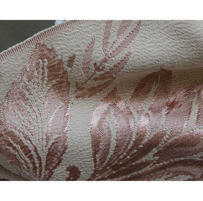 44 by 194 Inches of Vintage 1940/'s Floral Barkcloth Material