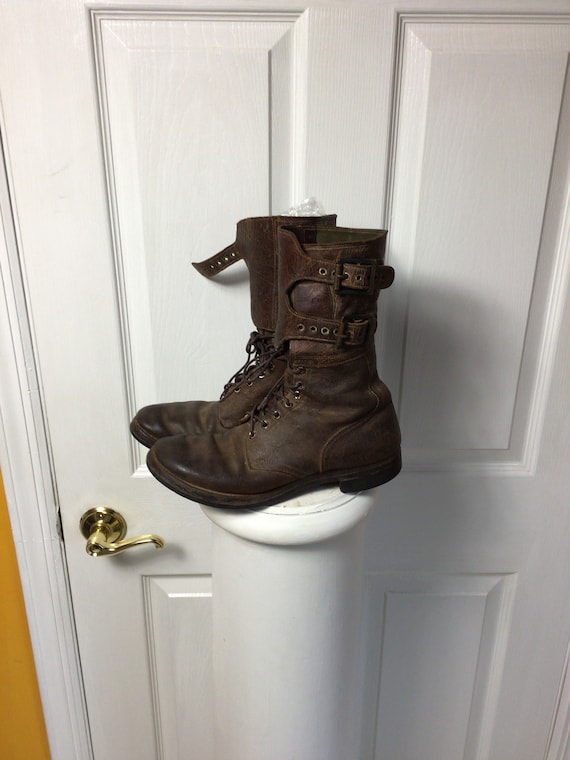 Vintage 1940’s Brown Leather Paratrooper Boots Buc