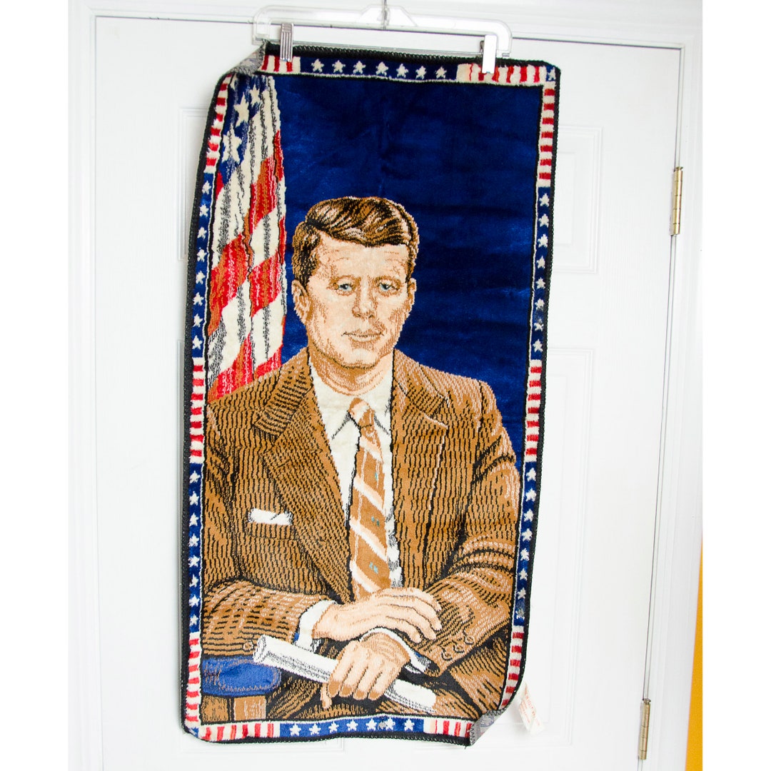 Vintage 1960's President John F. Kennedy Tapestry Wall Etsy