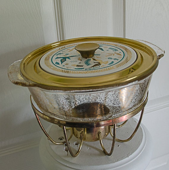 Vintage Briard Fire King Glass Chafing Dish Etsy