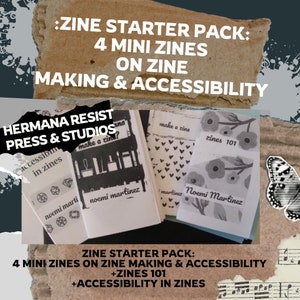 Zine Starter Pack: 4 Mini Zines on Zine Making & Accessibility4 mini zine set-So you wanna make a zine? Zines 101