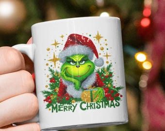 Merry Christmas Grinch Mug, Christmas Gift