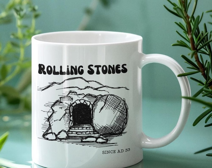 Rolling Stones Easter Mug: Christian Faith-Based Gift
