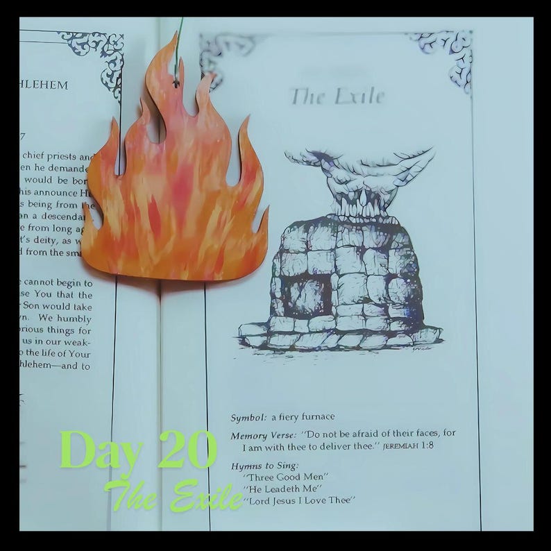 Fiery Furnace Jesse Tree Ornament: Handcrafted Biblical Exile Decor - Etsy