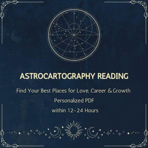 Personalisierte Astrokartographie Lesung | Beste Orte für Liebe, Karriere & Wachstum | Digitales PDF