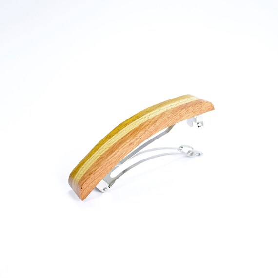 Wood Barrette French Clip Natural Wood Hair Clip Hair Etsy