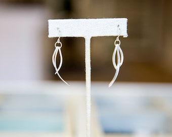 Sterling Curved Triple Bar Dangles - As worn on This is Us