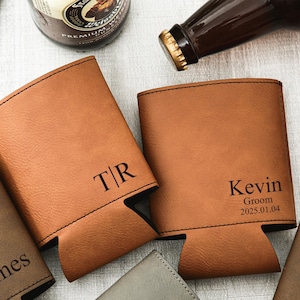 Groomsmen Can Cooler Holder Personalized,Groomsmen Gifts Engraved Can Cooler,Beer Can Holder,Groomsmen Proposal,Groomsman Gift Ideas