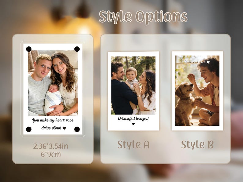 Custom Couple Photo Car Visor Clip, Drive Safe I Love You, Drive Safe Gift image 5
