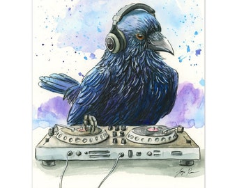 DJ Crow poster print