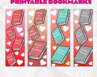 Tropes Bookmarks: Spicy Romance Reader Gift (Digital Download)