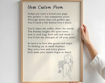 Custom Text Print - Personalized Wedding Gift - Custom quote print - Poem Print Framed - Custom Wedding Gift - Canvas Poster Wall Art