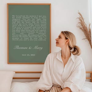 Custom Text Print Framed Custom Quote Print Typography Poster for Mum Custom Poem Print Wall Art Reading Personalized Text Art Gift for her image 16