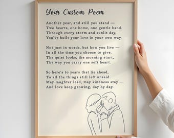 Custom Poem Print - Wedding Gift - Custom quote print - Customizable Text Print Framed - Custom Wedding Gift - Canvas Poster Wall Art