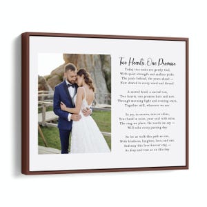 Custom Canvas Print with Poem - Personalized Photo on Canvas - Wedding Song Lyrics - Newly Wed Gift, Custom Poem Print, Custom Text Print