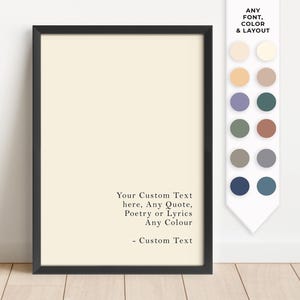 Custom Poem Wall Art, Custom Quote Ideal Print, Personalised Text Art Gift, Custom Minimal Line Art Birthday Poster, Custom Celebration Gift