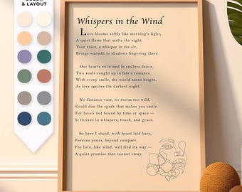 Impresión de texto personalizado enmarcada Impresión de cita personalizada Póster tipográfico para mamá Impresión de poema personalizado Arte de pared Lectura Arte de texto personalizado Regalo para ella