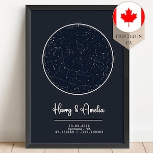 Сustom star map, Star map poster, Night sky print, Day You became, New Born Baby Gift, Best friend gift