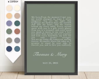 Custom Poetry Print: Personalized Birthday Poem, Quote - Poster or Framed Paper