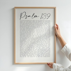 Psalm 139 Scripture Print – You Are Known and Loved – Inspirational Bible Verse Art – Faith-Based Wall Decor Christian Wall Art Bible Quote