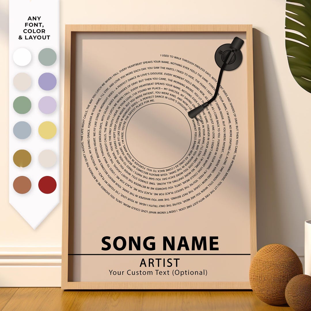 Song Lyrics Wall Art Personalized Song Lyrics Slate Stone Wedding Gift Ideas For Couple - Canvas Personalized Personalized Gifts For Couples - View #12