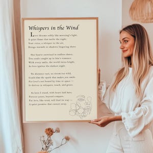 Custom Text Print Framed Custom Quote Print Typography Poster for Mum Custom Poem Print Wall Art Reading Personalized Text Art Gift for her image 15