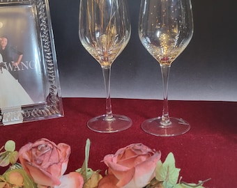 Mikasa golden wine glasses