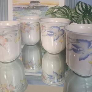 Villeroy & Boch Riviera Coffee Mugs - Pastel Floral Fine China