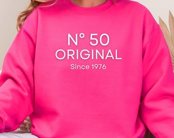 Sweatshirt zum 50. Geburtstag, Geschenk zum 1976, Original Sweatshirt seit 1976, personalisiertes Geschenk zum 50. Geburtstag, Vintage-Geburtstag