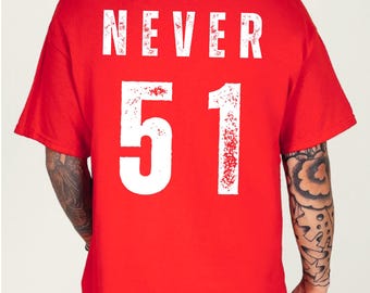 Never 51 Canadian Hockey T-Shirt, Canada Hockey Tee, Canadian Hockey Fan Shirt, Maple Leaf Hockey Shirt, Gildan 5000 Tee, Canadian Pride Tee