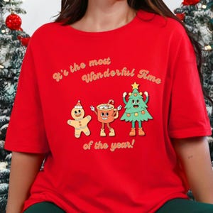 Retro Christmas T-shirt | It&#39;s the most Wonderful Time of the year Shirt | Holiday Gift for All, Christmas Shirt, Christmas Gift Ideas