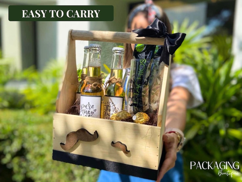 Customizable Wooden Basket with Handle,Handmade, Ideal for Gifts, Storage, and DIY Projects,Handmade Gift Box,Wooden Gift Basket imagen 3