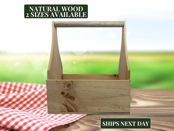 Customizable Wooden Basket with Handle,Handmade, Ideal for Gifts, Storage, and DIY Projects,Handmade Gift Box,Wooden Gift Basket
