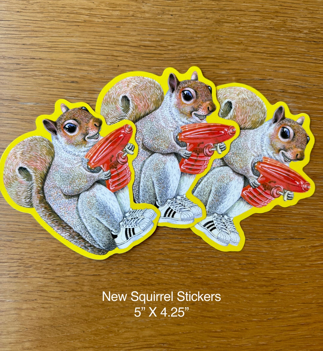 New Squirrel Stickers - Etsy