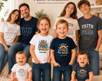 Inspirational Kids Tee, Child of God Shirt, Christian Scripture, Faithful Gift