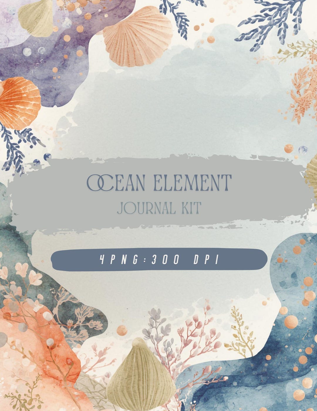 Ocean Element Journal Kit, Wallpaper, Background, Scrapbook Paper ...