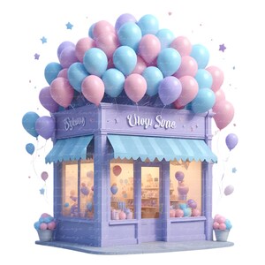 16 PNG, Cute Storefront Clipart–Watercolor Clipart,Floral Storefront,Storefront Clipart,Bookstore Clipart. Commercial Use. Digital Download.