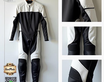 Custom made Motorbike racing suit - Top grain Kangaroo / Cowhide mild leather Motorcycle Racing Suits, With personalization & Free Shipping