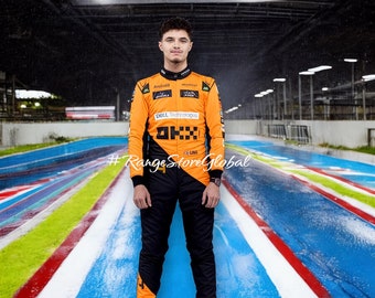 Go Kart Personalized Racing Suit CIK/FIA Level-2 Approved With Digital Sublimation Printing with Logos, Name, Number Flag and Free Shipping